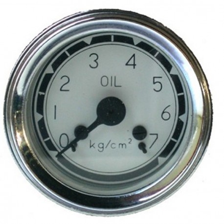 Reloj de presión de aceite fondo blanco