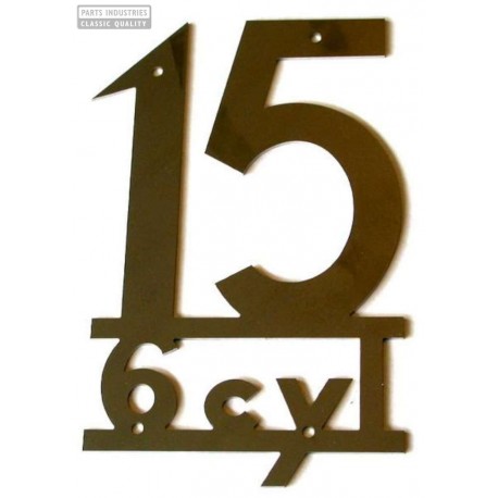 Letras 15 6cyl en inox (sin H)