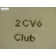 Emblema 2CV6 Club
